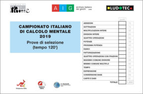 Prove di selezione 2019