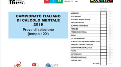 Prove di selezione 2019