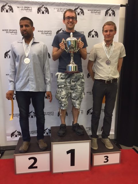2017: il podio del Pentamind: James Heppell (Oro), Ankush Khandelwal (Argento) e Andres Kuusk (Bronzo).